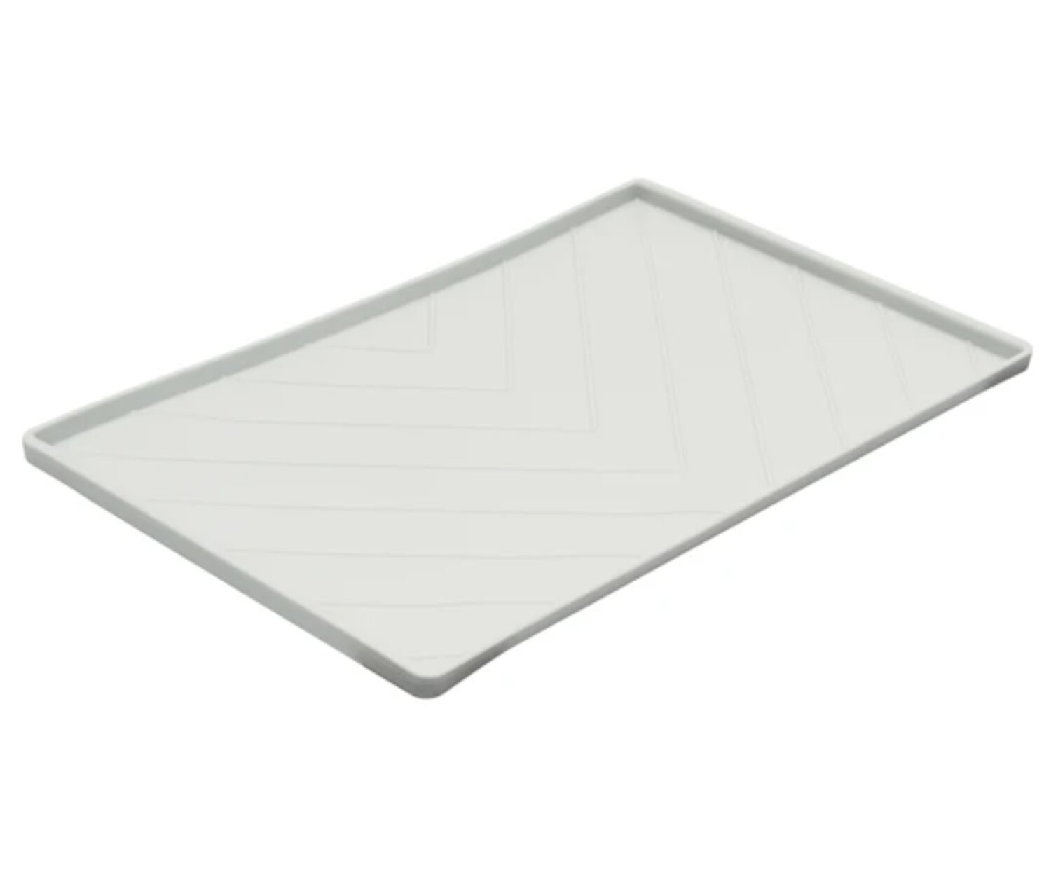 Messy Mutts Dog Silicone Mat Metal Rods - Light Grey