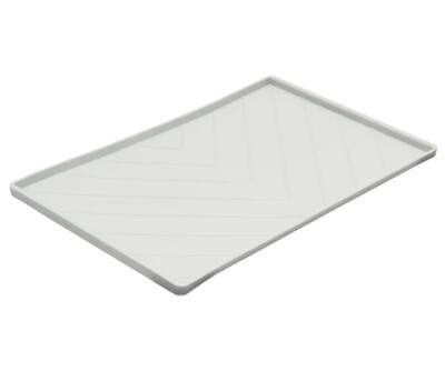 Messy Mutts Dog Silicone Mat Metal Rods - Light Grey