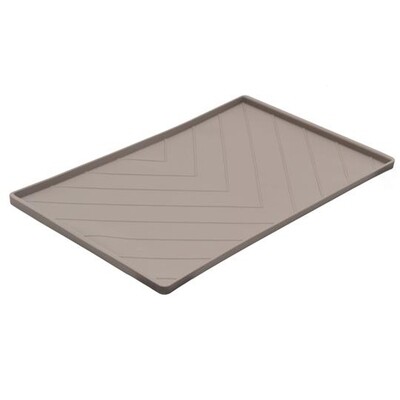 Messy Mutts Dog Silicone Mat Metal Rods - Grey