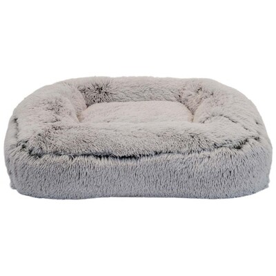 Good Dog Stepover Bolster Cloud Bed - Grey