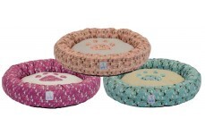 Dallas Maunufacturing Round Pet Bed With Paw Applique