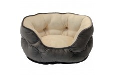 Dallas Manufacturing Faux Velvet Scallop Dog Bed