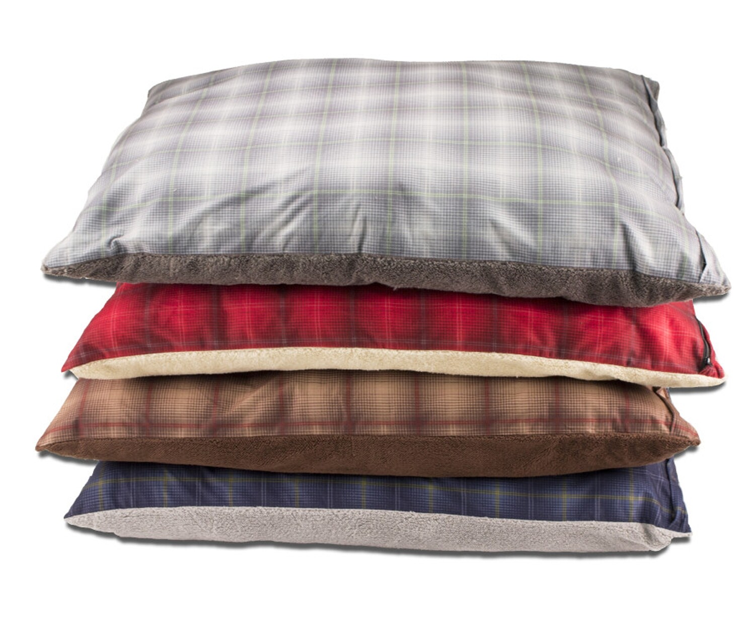 Dallas Reversible Brushed Plaid Pet Bed Shipper Assorted