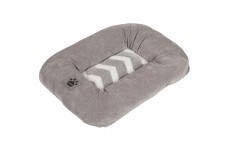Snoozzy Zig Zag Low Bumper Kennel Dog Mat - Grey