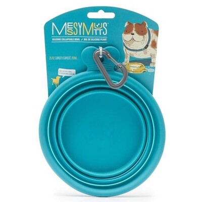 Messy Mutts Dog Collapsible Bowl - Blue