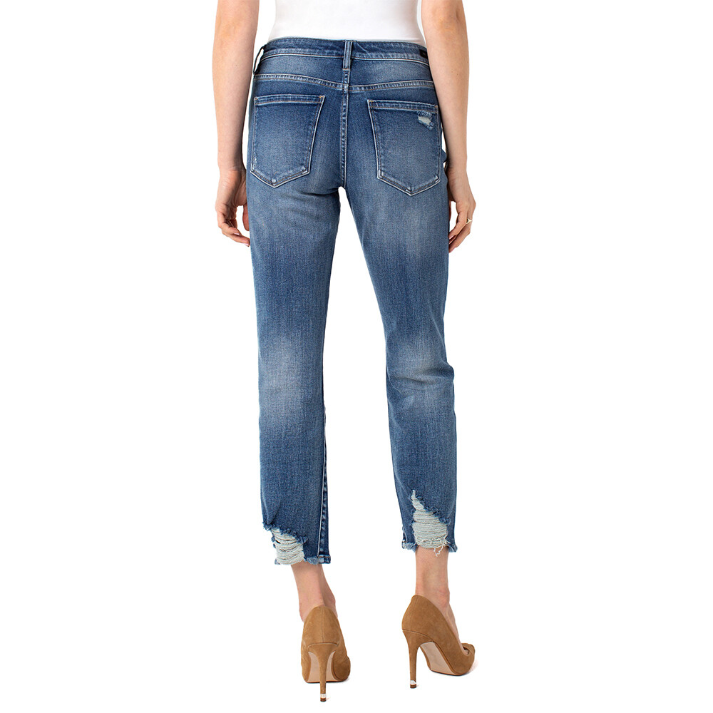 Liverpool Los Angeles Distressed Crop Straight Jean