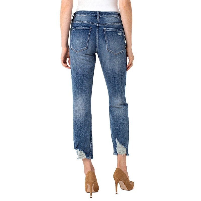 Liverpool Los Angeles Distressed Crop Straight Jean