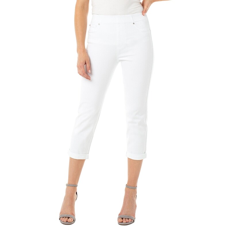 Liverpool Los Angeles Chloe Cropped Rolled Cuff Stretch Jean