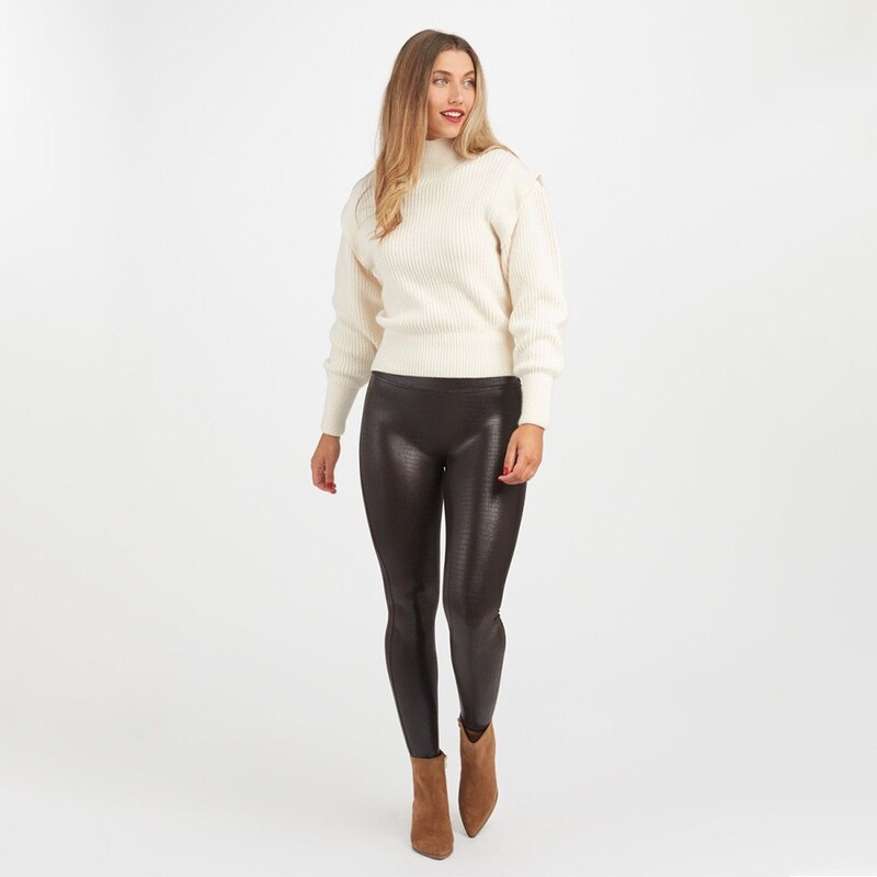 SPANX® Faux Leather Croc Shine Leggings