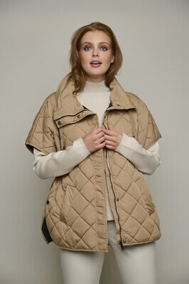 Alane Quilted Cape Camel