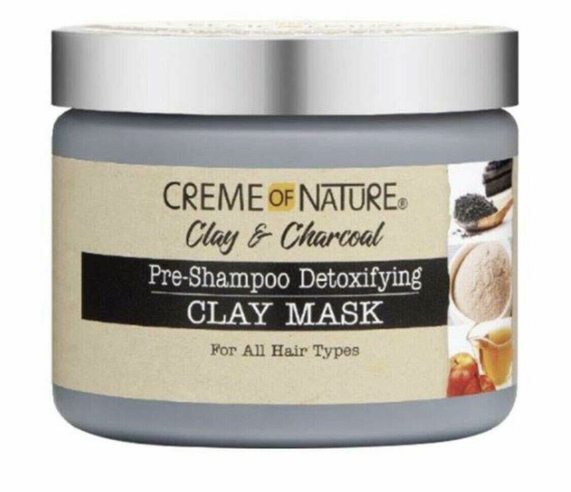 Creme of Nature Clay &amp; Charcoal Pre-Shampoo Detoxifying Clay Mask 11.5oz