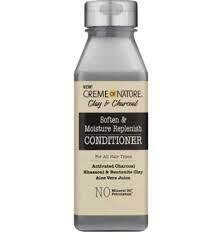 Creme of Nature Clay &amp; Charcoal Soften &amp; Moisture Replenish Shampoo 12oz