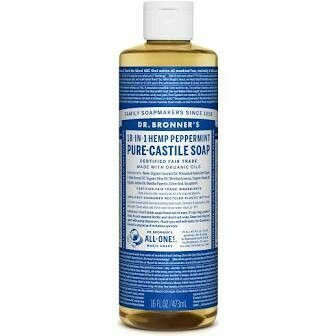 DR. BRONNERS PURE CASTILE PEPPERMENT SOAP, SIZE: 16 oz