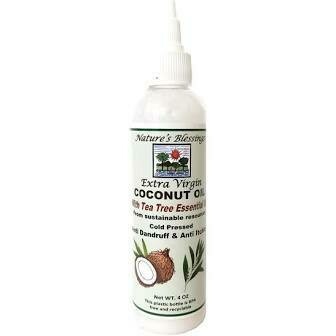 Nature&#39;s Blessings Extra Virgin Coconut Oil with Tea Tree Oil 4oz