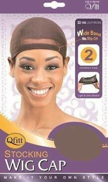 QFITT WIG CAP 2PK LIGHT BROWN #102