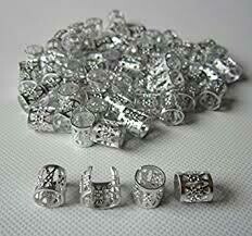 CHARM FILIGREE TUBE #07882, COLOR: SILVER