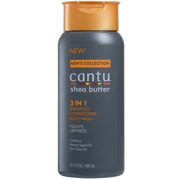 Cantu Men's Collection Shea Butter 3 in 1 Shampoo, Conditioner, Body Wash 13.5oz