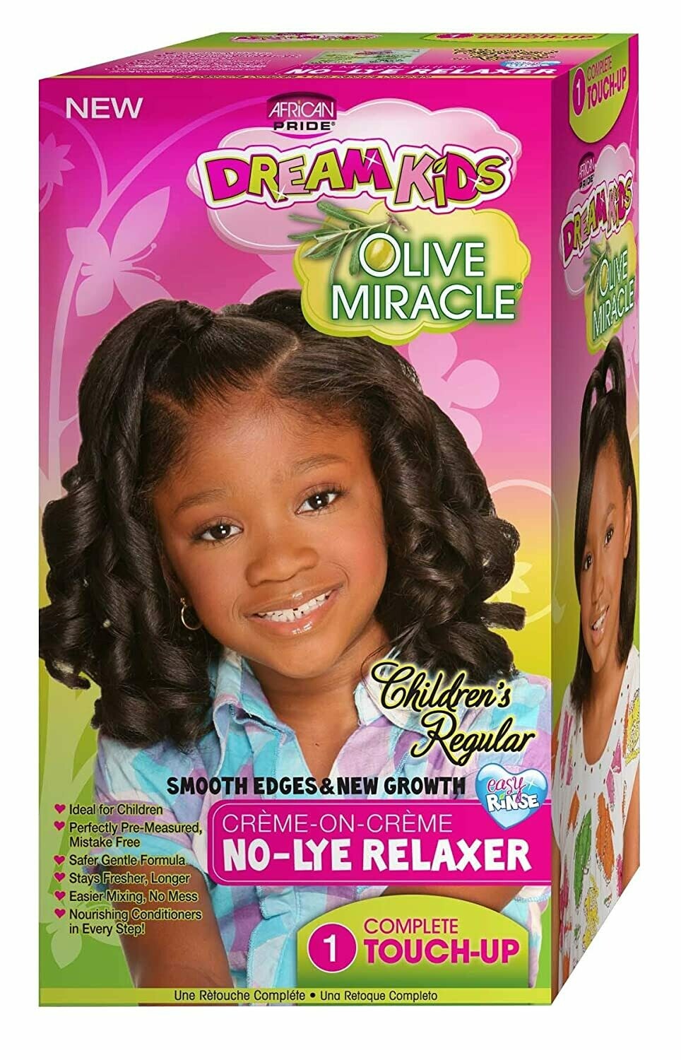 AFRICAN PRIDE DREAM KIDS OLIVE MIRACLE NO-LYE CREME RELAXER TOUCH-UP, STRENGTH: REG