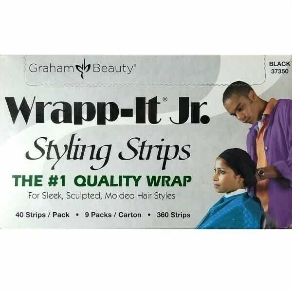 GRAHAM SANEK WRAPP-IT JR. STYLING STRIPS BLACK - 40 STRIPS