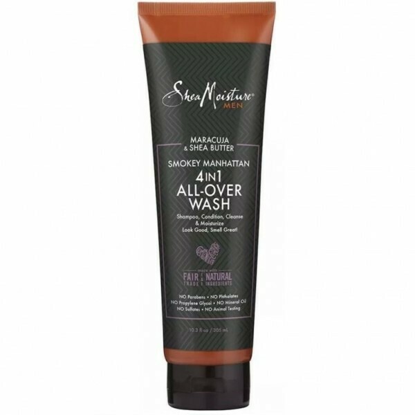 SHEA MOISTURE MEN MARACUJA &amp; SHEA BUTTER SMOKEY MANHATTAN 4 IN 1 ALL-OVER WASH 10.3oz