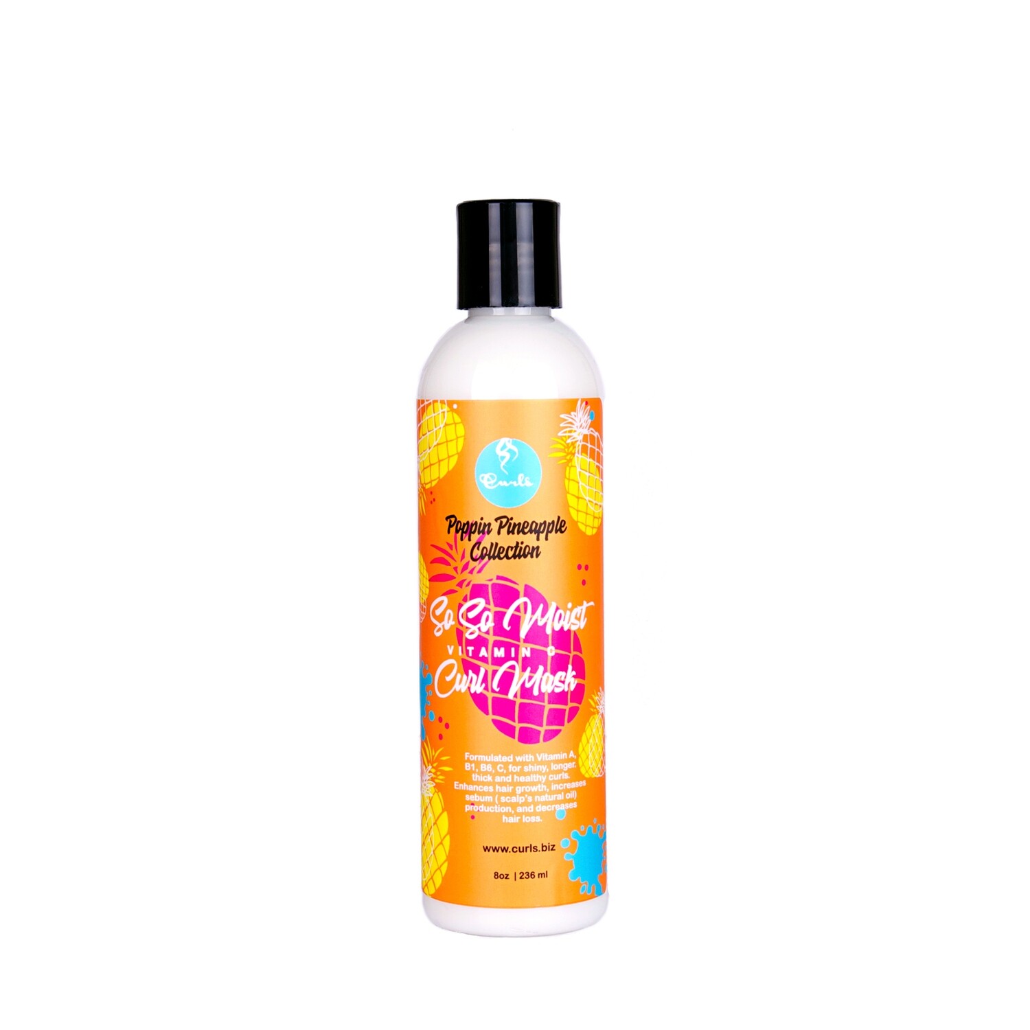 CURLS POPPIN PINEAPPLE COLLECTION SO SO MOIST VITAMIN C CURL MASK 8oz