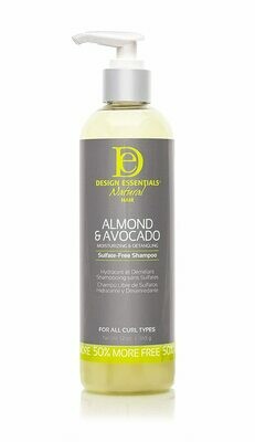 Design Essentials Natural Almond &amp; Avocado Moisturizing &amp; Detangling Sulfate-Free Shampoo 12oz