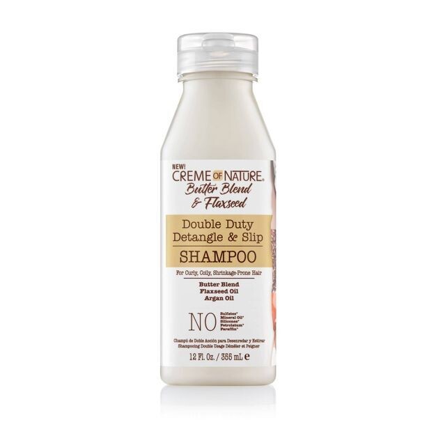 Creme of Nature Butter Blend &amp; Flaxseed Double Duty Detangle &amp; Slip Shampoo 12oz