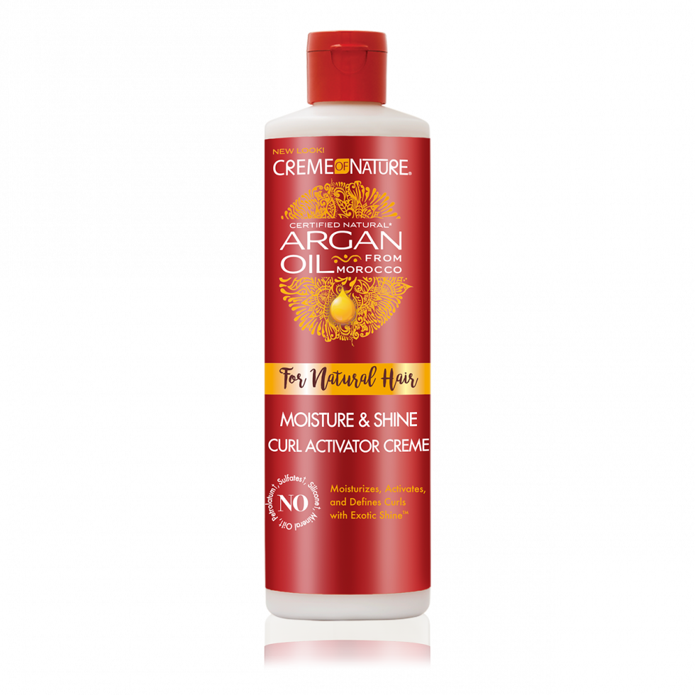 Creme of Nature Argan Oil For Natural Hair Moisture &amp; Shine Curl Activator Creme 12oz