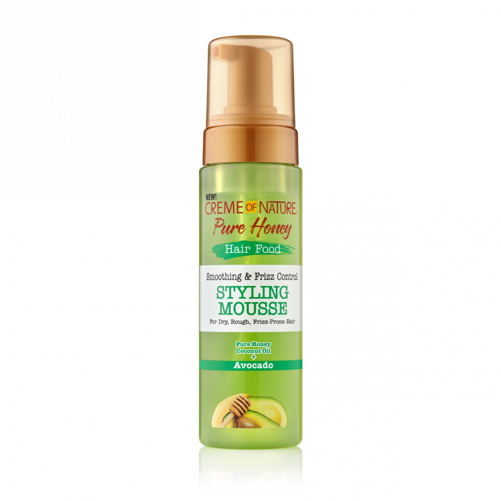 Creme of Nature Pure Honey Hair Food Smoothing &amp; Frizz Control Styling Mousse 7oz