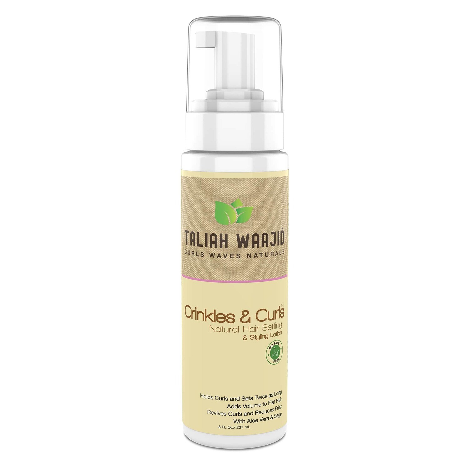 Taliah Waajid Curls,Waves &amp; Naturals Crinkles &amp; Curls Hair Setting &amp; Styling Lotion 8oz