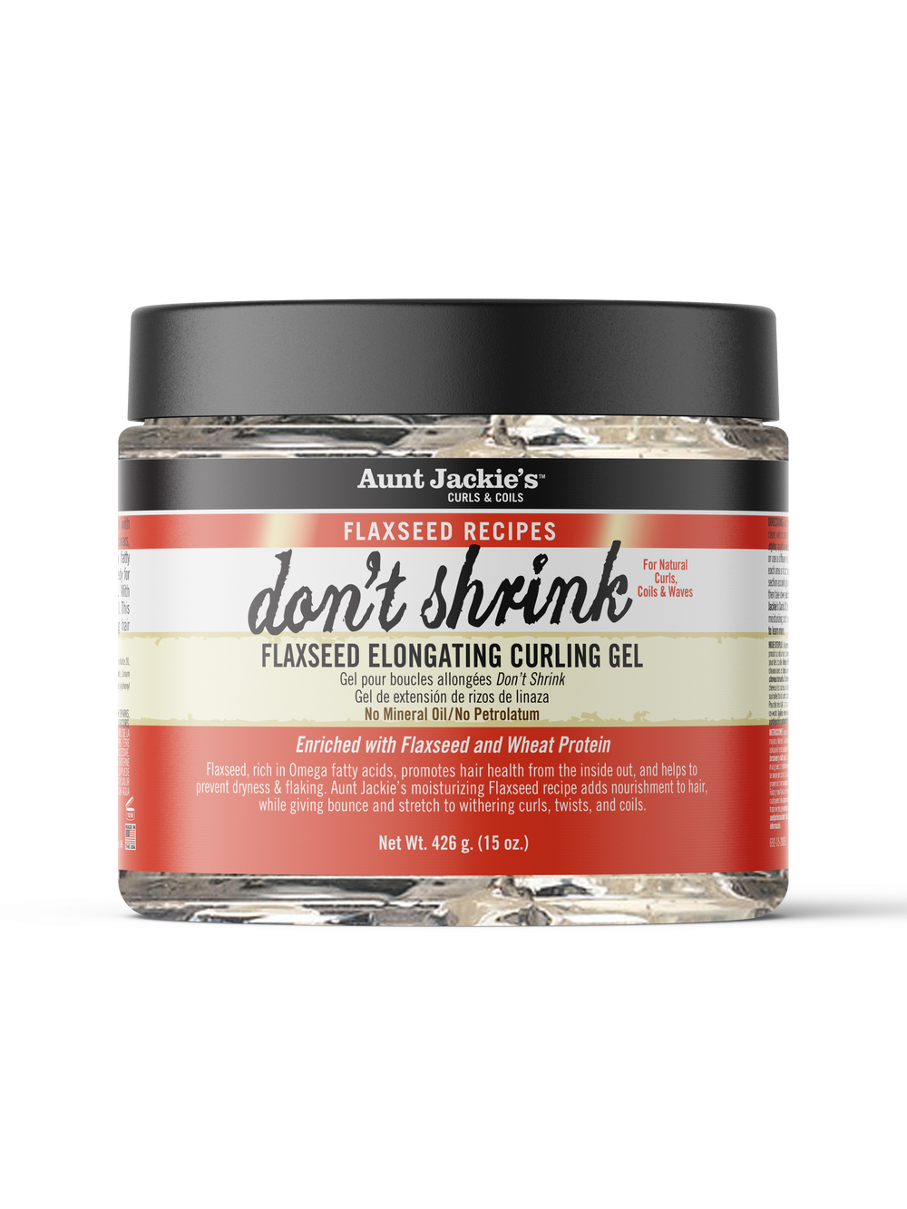 Aunt Jackie&#39;s Flaxseed Don’t Shrink Elongating Curling Gel 15oz