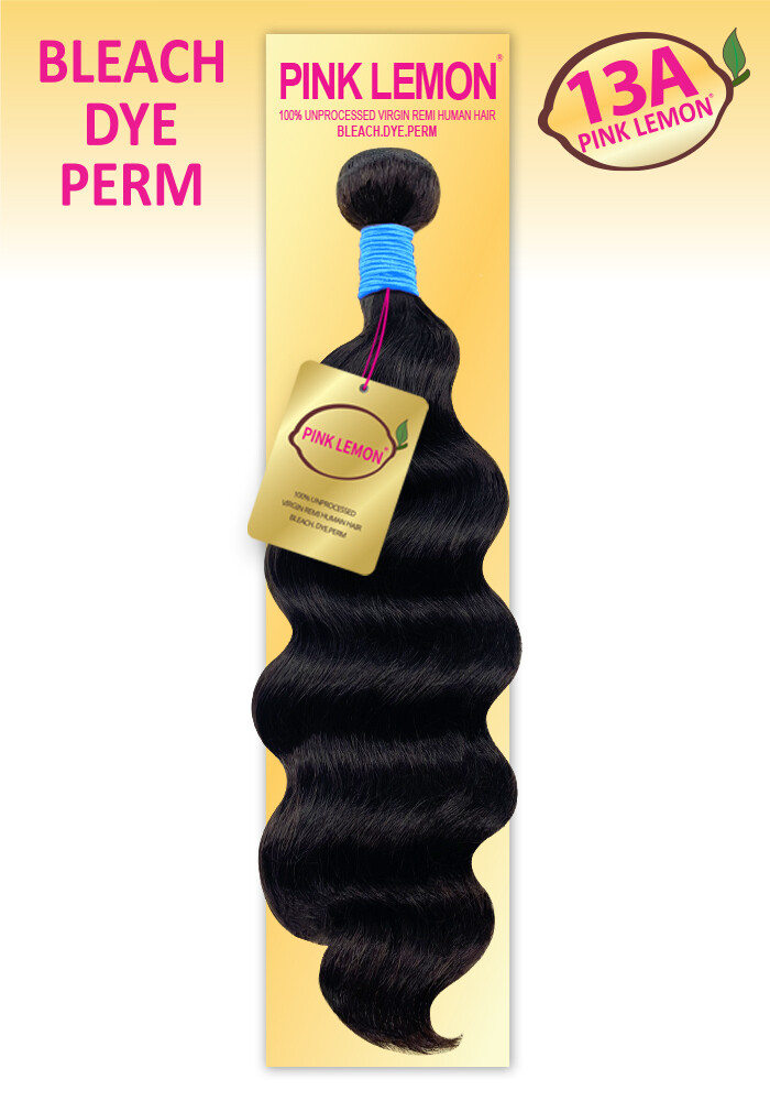 Pink Lemon 100% 13A Unprocessed Virgin Remy Human Hair Bundle Loose Deep 10" - Natural