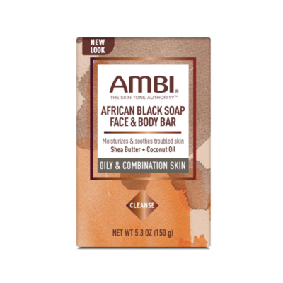 Ambi African Black Soap Face &amp; Body Bar 5.3oz - Oily &amp; Combination Skin