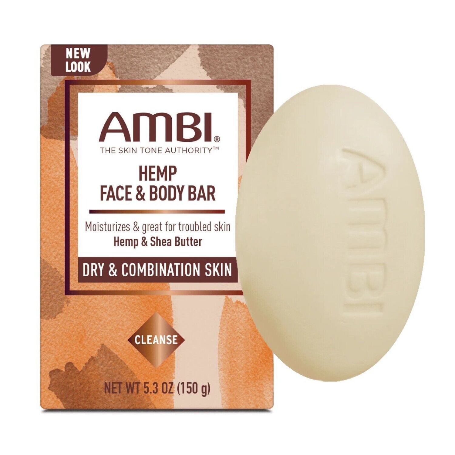 Ambi Hemp Face &amp; Body Bar 5.3oz - Dry &amp; Conbination Skin