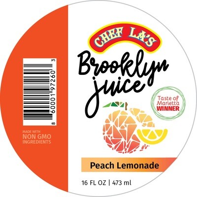 Chef La's Brooklyn Juice Peach Lemonade - 16oz