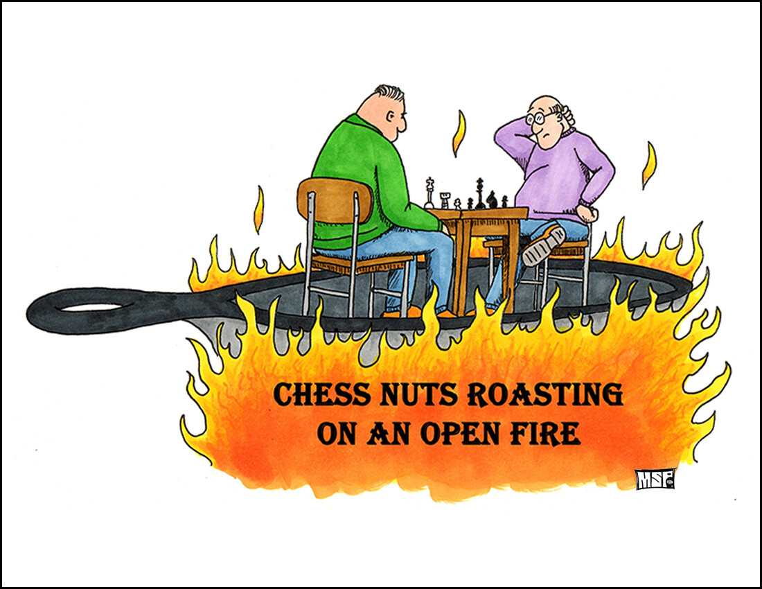 Chess Nuts Roasting - Boxed Cards