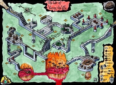 ISO Map Digital Download- The Lair of Vorax the Vile