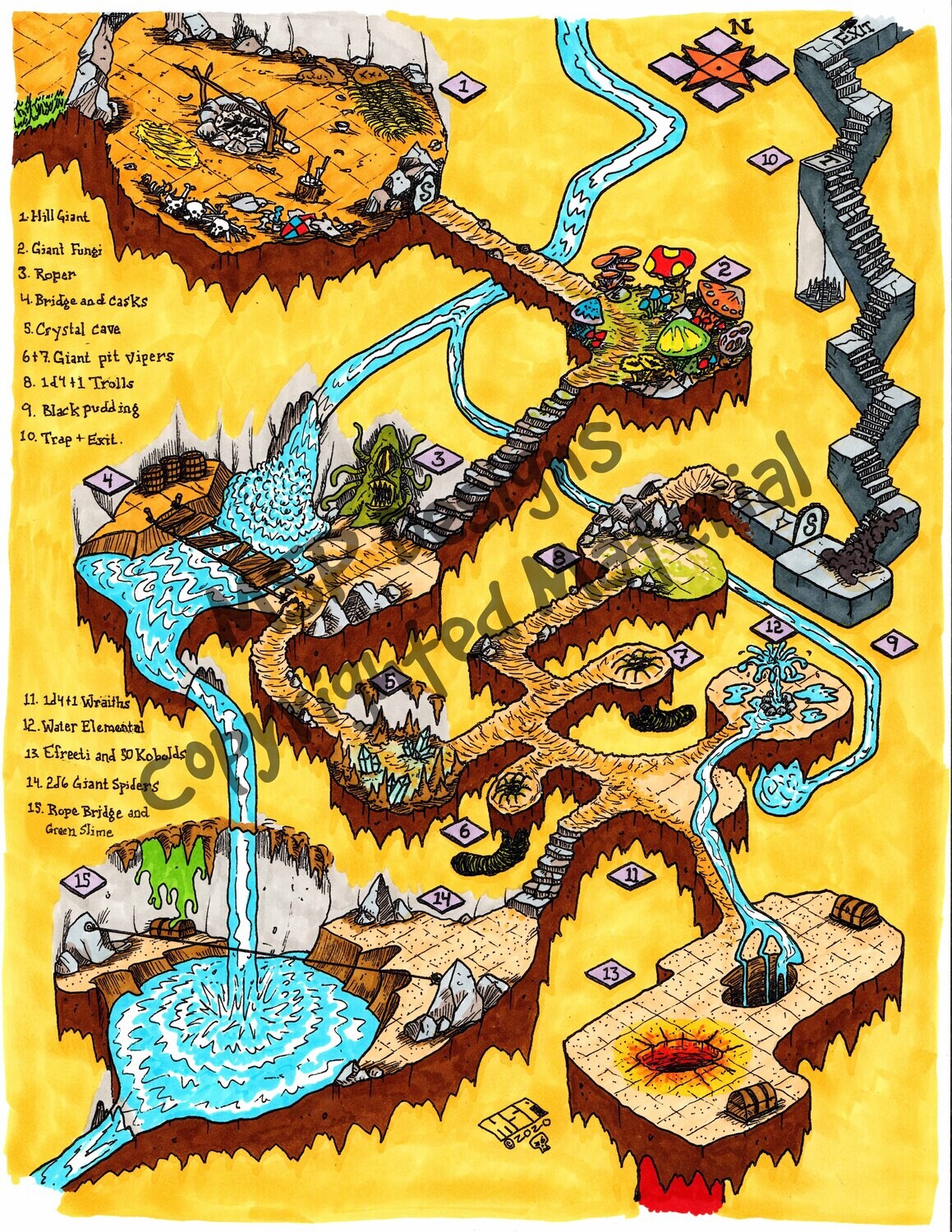 ISO Map Digital Download- Hill Giant Cave