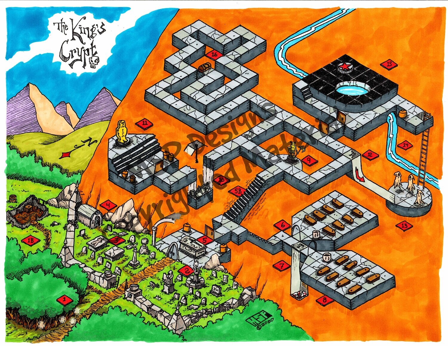 ISO Map Digital Download- The King&#39;s Crypt