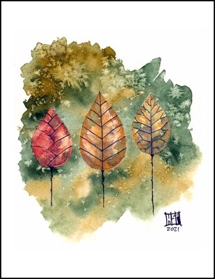 Three Leaves - Single Card