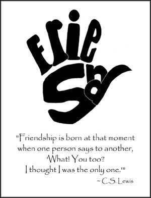 Friends - B&amp;W - Single Card