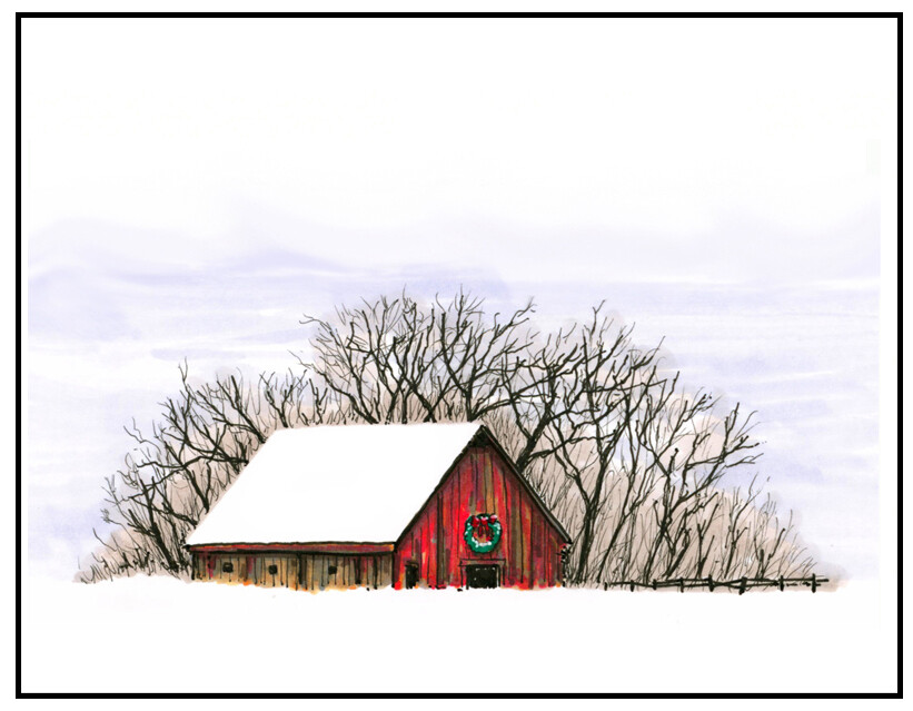 Winter Barn - Boxed Cards