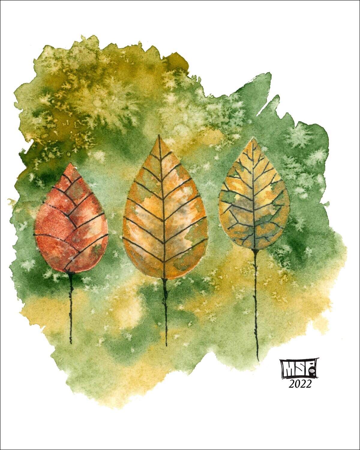 Three Leaves - Print