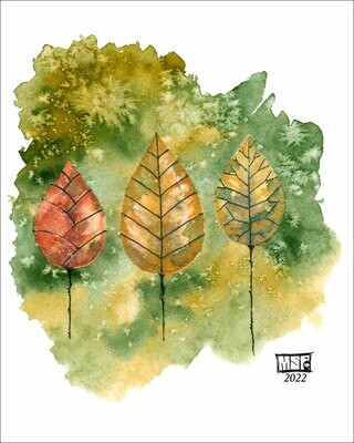 Three Leaves - Print