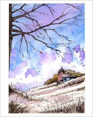 Barn on Hill - Print