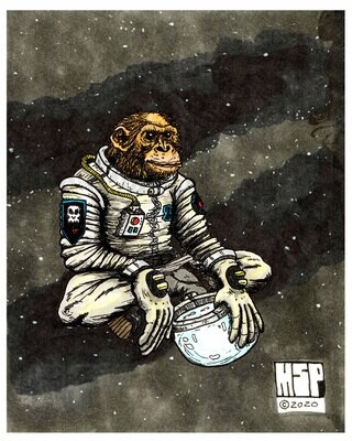 Space Chimp - Print