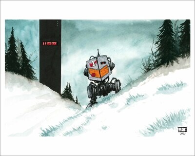 Mech In Snow - Print