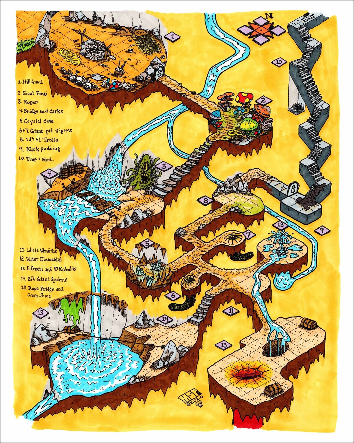 ISO Map Print: Hill Giant Cave