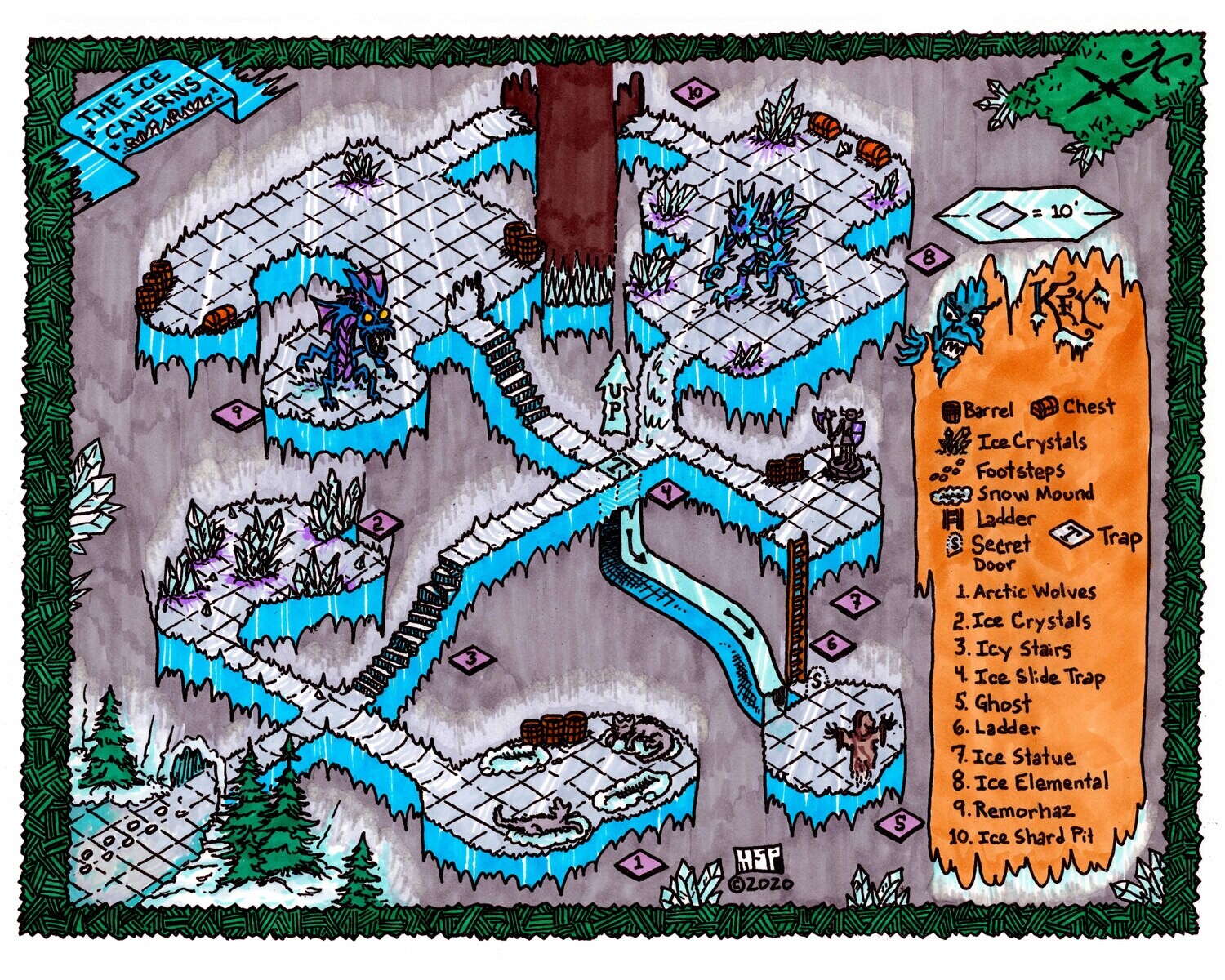 ISO Map Print: The Ice Caverns