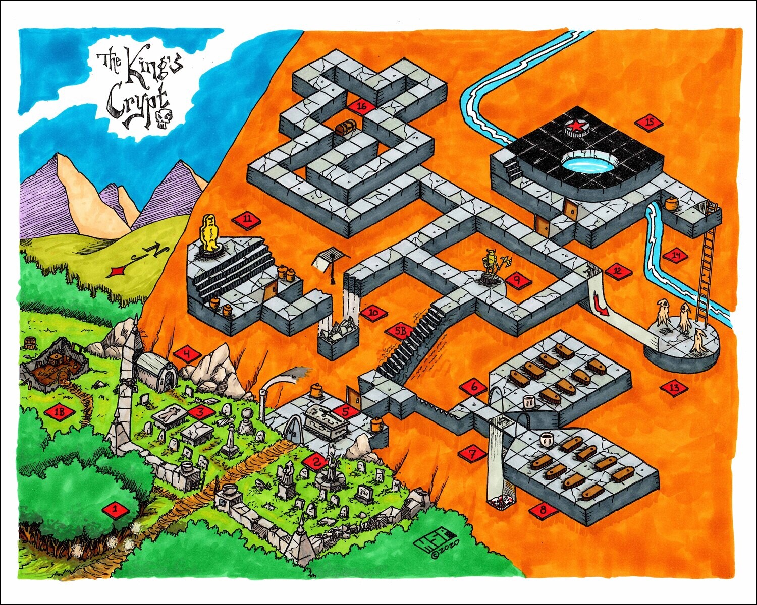 ISO Map Print: The King&#39;s Crypt